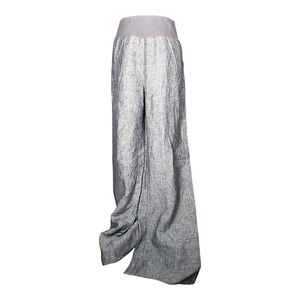 Soft Surrounding Linen Wide Leg Pull-on Slouchy Office Business Vacation Pants M